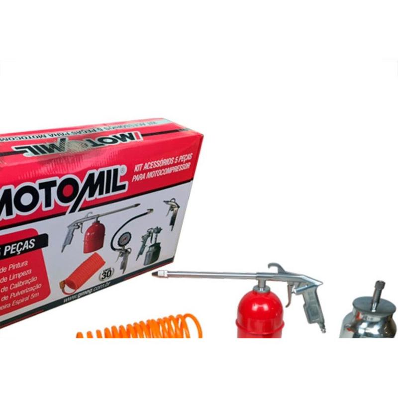 Kit Acessorio P/Pintura Motomil C/05Pc - Kit Acessórios para